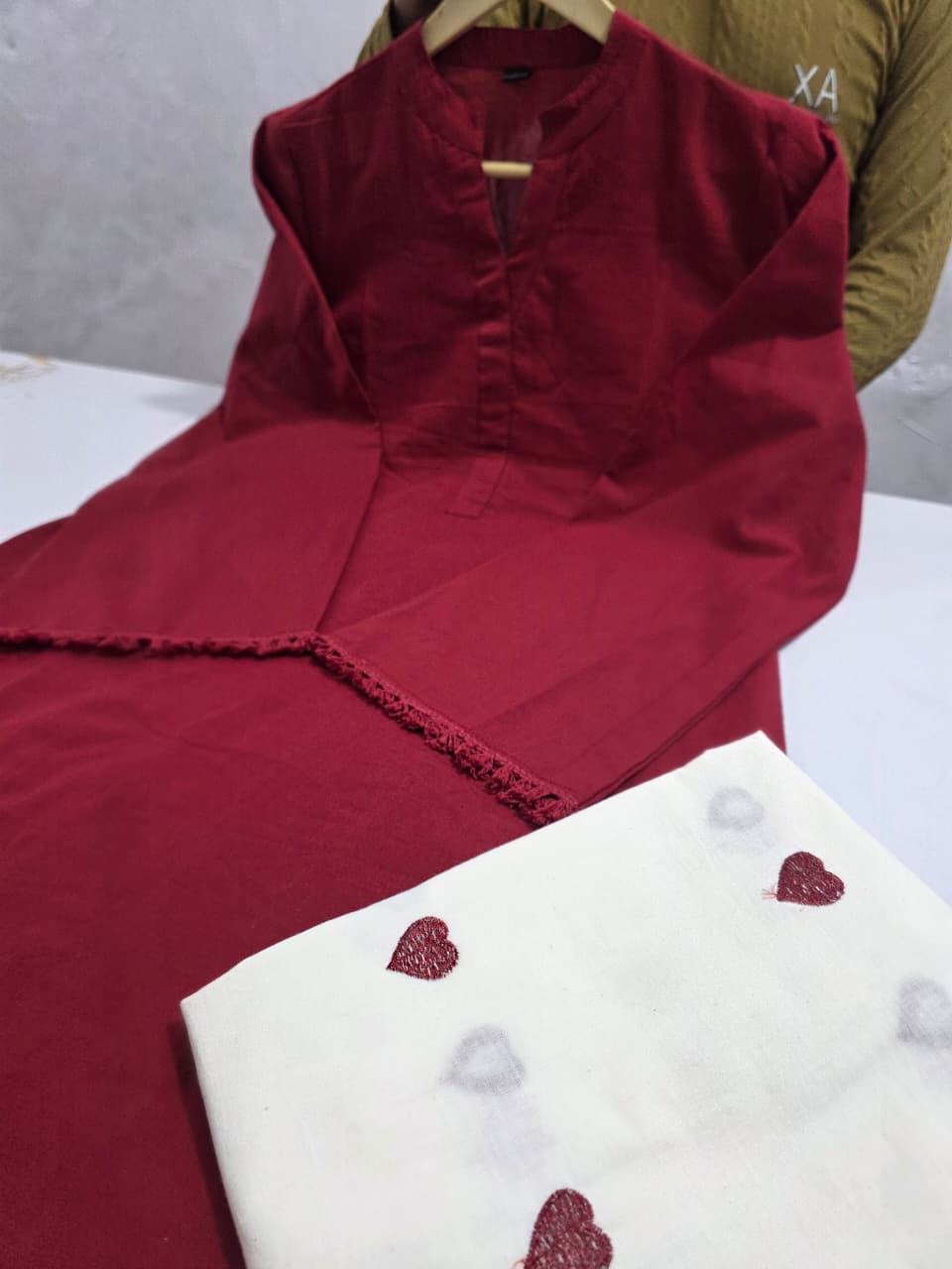 Premium Red Kurti Palazzo Co-Ord Set