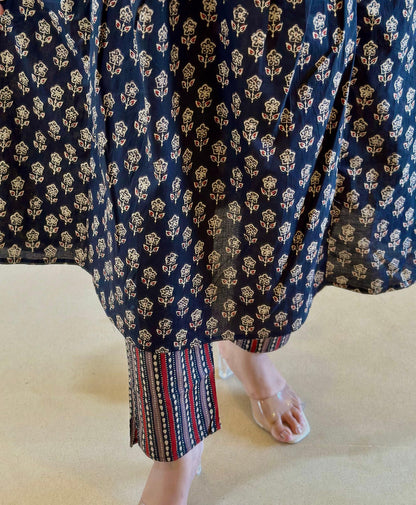 Blue Kurta And Pant With Dupatta Set For Women'S