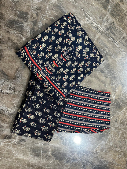 Blue Kurta And Pant With Dupatta Set For Women'S