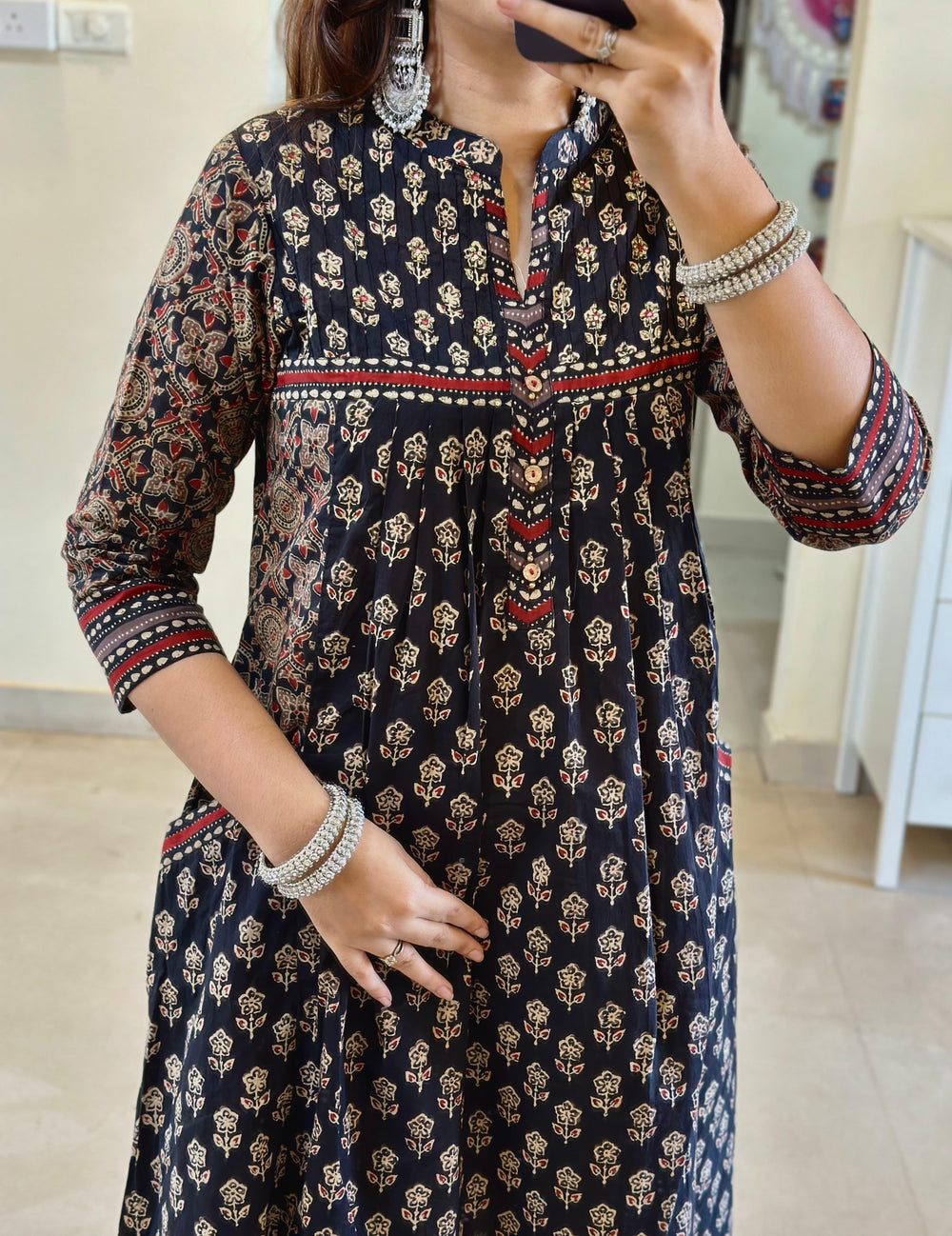 blue kurta and pant with dupatta set for women's