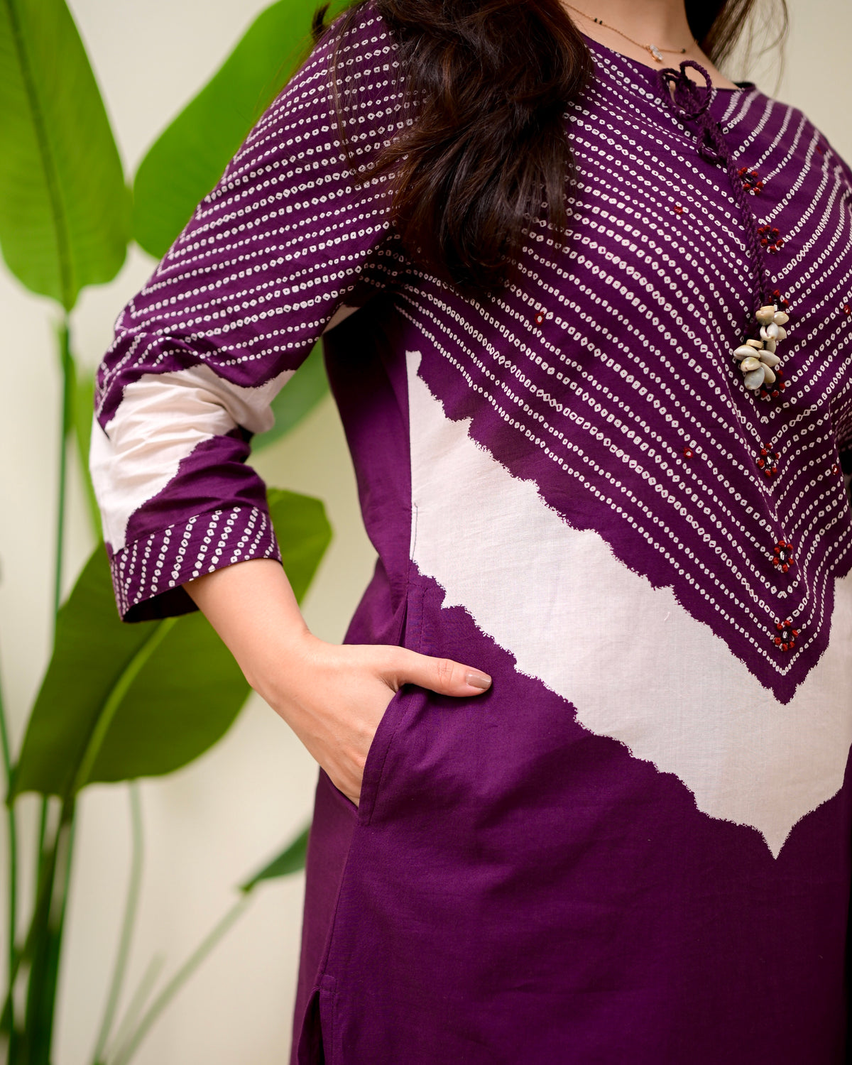 Jamun Purple Cotton Kurta Palazzo Set with Dupatta