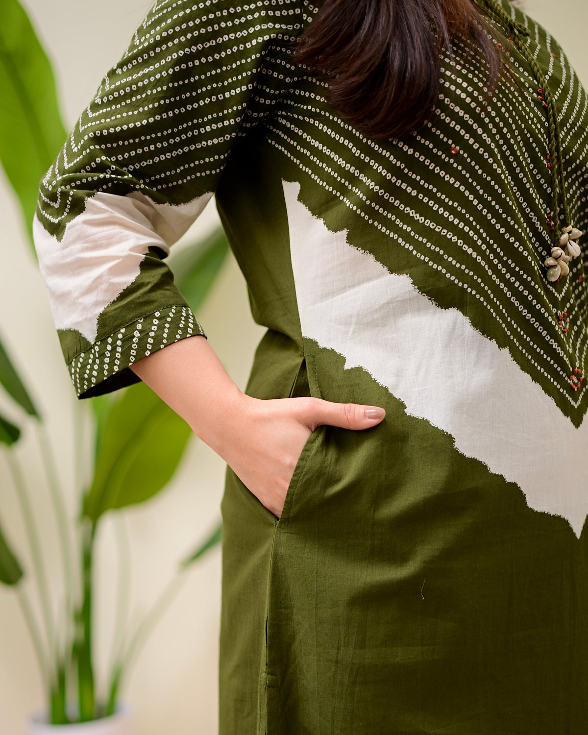 Olive Green Cotton Kurta Palazzo Set with Dupatta